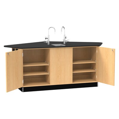 Diversified Woodcrafts Student Workstation with Sink, Oak Wood (2944K)