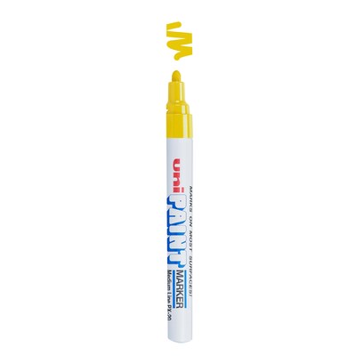 Uni Paint Marker, Bullet Point, Yellow, Dozen (63605DZ)