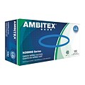 Ambitex Powder Free Nitrile Gloves, Large, Green, 100/Box, 10 Boxes/Carton