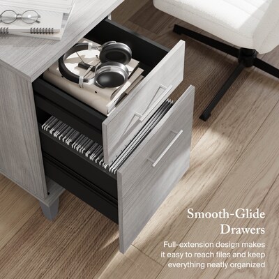 Bush Furniture Somerset 72"W Office Desk with Drawers, Platinum Gray (WC81272)