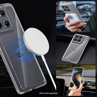 SaharaCase Venture Series Phone Case for Motorola Edge, Shock Absorbing, Clear (CP00853)