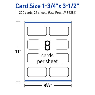 Avery Business Cards, 1-3/4" x 3-1/2", Matte White, 200/Pack (95286)