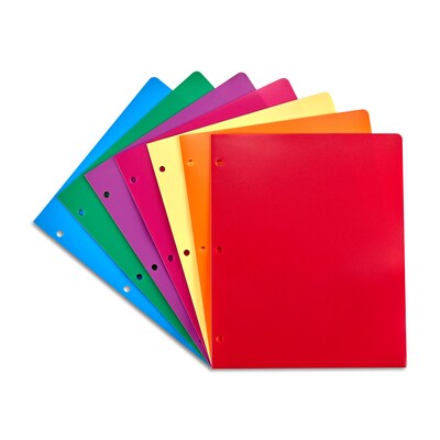 Staples 2-Pocket Plastic Presentation Folder, Color chosen at random (ST55095-CC)