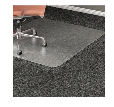 Lorell Rectangular Chair Mat, Plush-Pile, 46 x 60, Clear (LLR69164)