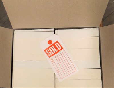 Nahanco 2 5/8" Sold Tag, Red/White, 1000/Pack (SOLD)