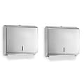 Alpine Industries Centerpull Paper Towel Dispenser, Stainless Steel, 2/Pack (481-2PK)