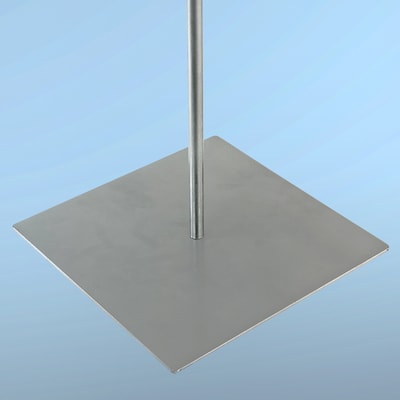 Azar 16" Bowl Floor Display, Silver/Clear (700976)