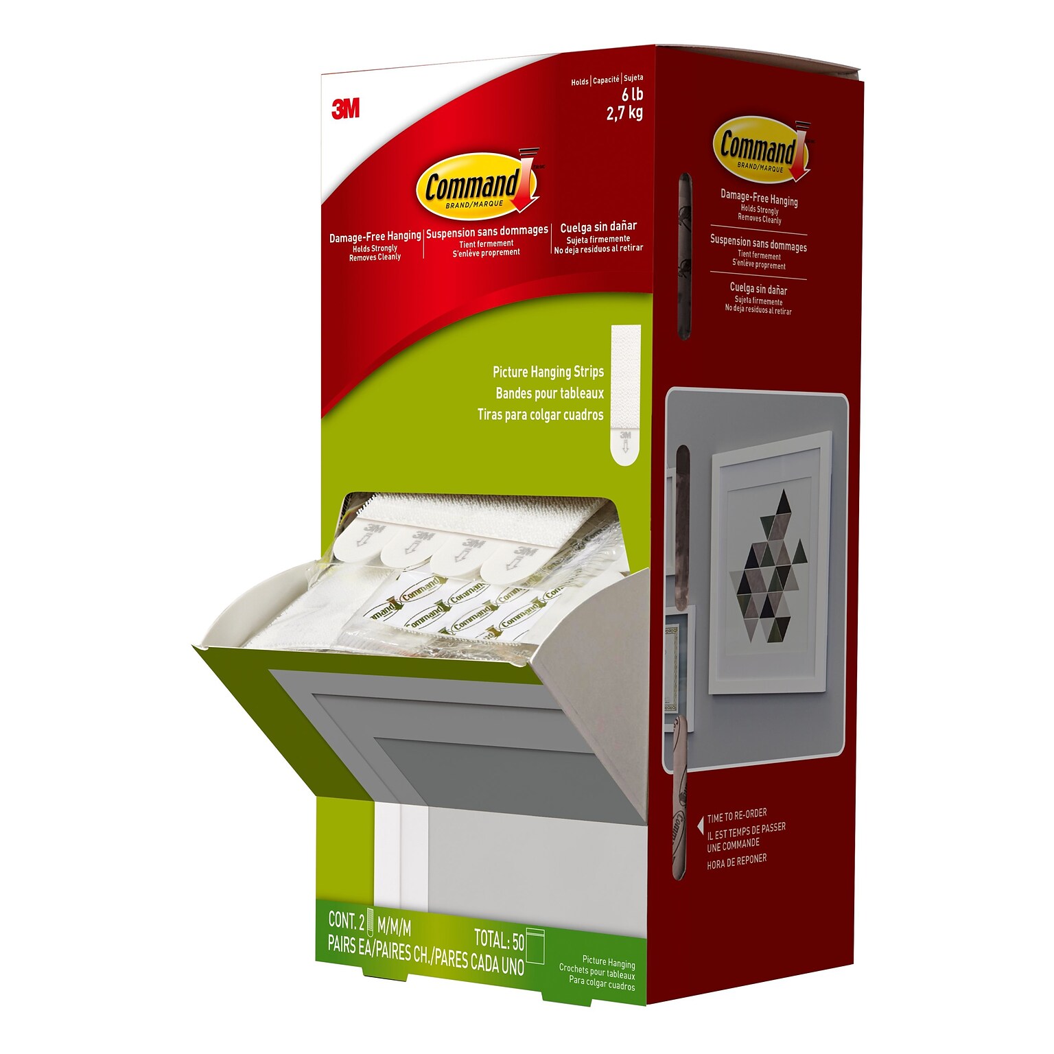 Command Medium Hanging Strips, White, 50 Pairs, 100-Command Strips (17201CABPK-NA)