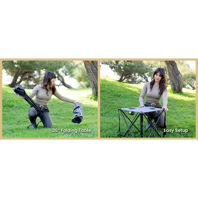 Arrowhead Outdoor Folding Camping Table with Carry Bag, Green (KKS0228U)