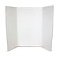 Flipside Tri-Fold Presentation Board, 36" x 48", Corrugated, Bleached White, 24/Carton (30042-24)