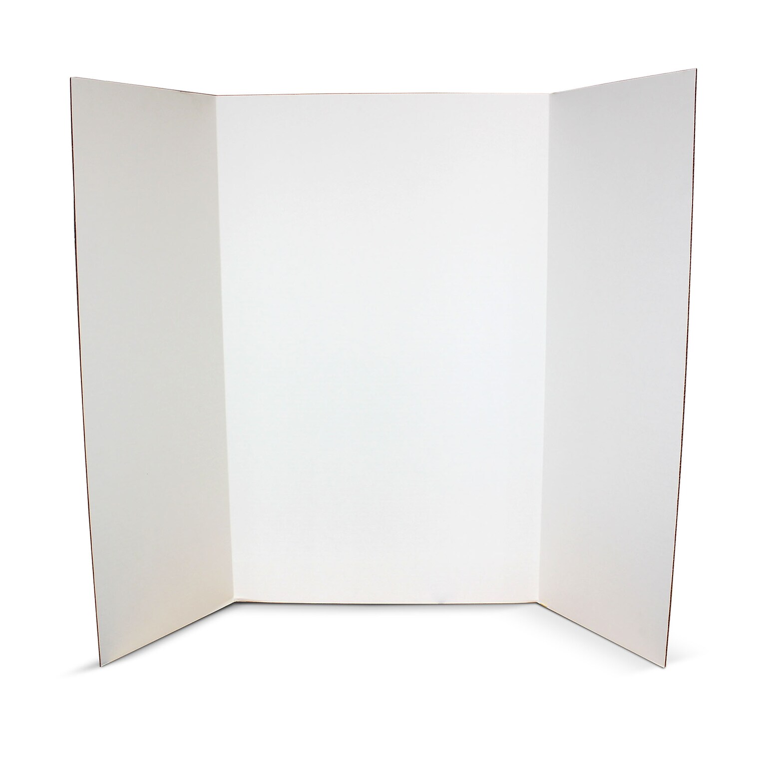 Flipside Tri-Fold Presentation Board, 36 x 48, Corrugated, Bleached White, 24/Carton (30042-24)