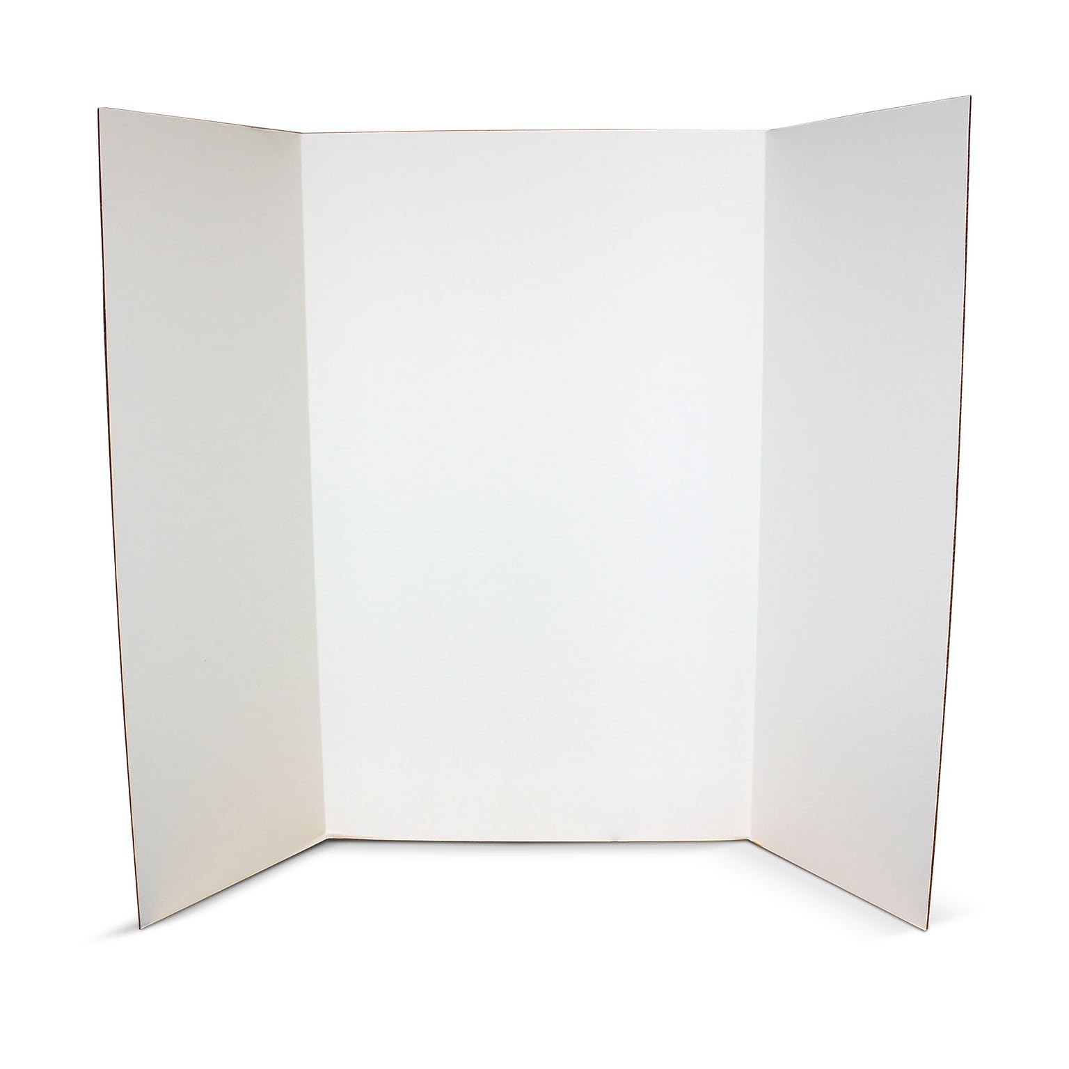 Flipside Tri-Fold Presentation Board, 36 x 48, Corrugated, Bleached White, 24/Carton (30042-24)