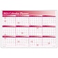2024 ComplyRight 24" x 36" Dry Erase Yearly Wall Calendar, Reversible, Burgundy (J0056BU)