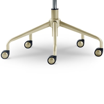 Elle Decor Giselle Fabric Computer and Desk Chair, Navy Blue/Gold (CHR10058C)