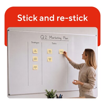 Staples Sticky Notes, 3" x 3", Sunshine Collection, 3600 Sheets – Standard Self-Stick Notes for Messages, Reminders & Planning