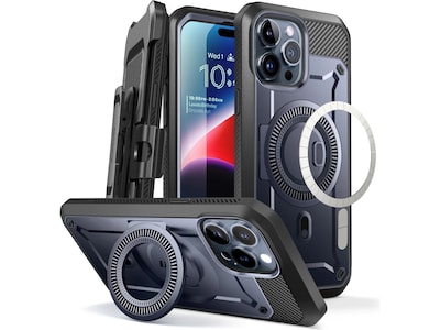SUPCASE Unicorn Beetle PRO MAG Rugged Case for iPhone 15 Pro, Shock-Absorbing, Dark Blue