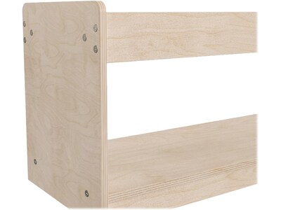 Flash Furniture Bright Beginnings Display Shelf Unit, 16"H x 47.25"W x 13"D, Brown (MK-KE24572-GG)