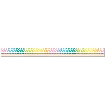 Happily Ever Elementary Creatively Inspired  Straight Borders, 3" x 3', Watercolor Chevron, 6/Bundle (CD-108504-6)