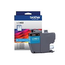 Brother LC402 Cyan Standard Yield Ink Cartridge, Prints Up to 550 Pages (LC402CS)