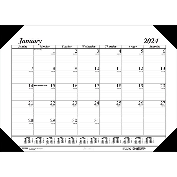 2024 House of Doolittle Economy 22" x 17" Monthly Desk Pad Calendar
