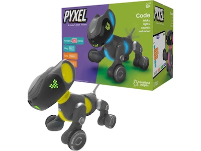 Educational Insights PYXEL A Coders Best Friend Programmable Pet, Black (1130)