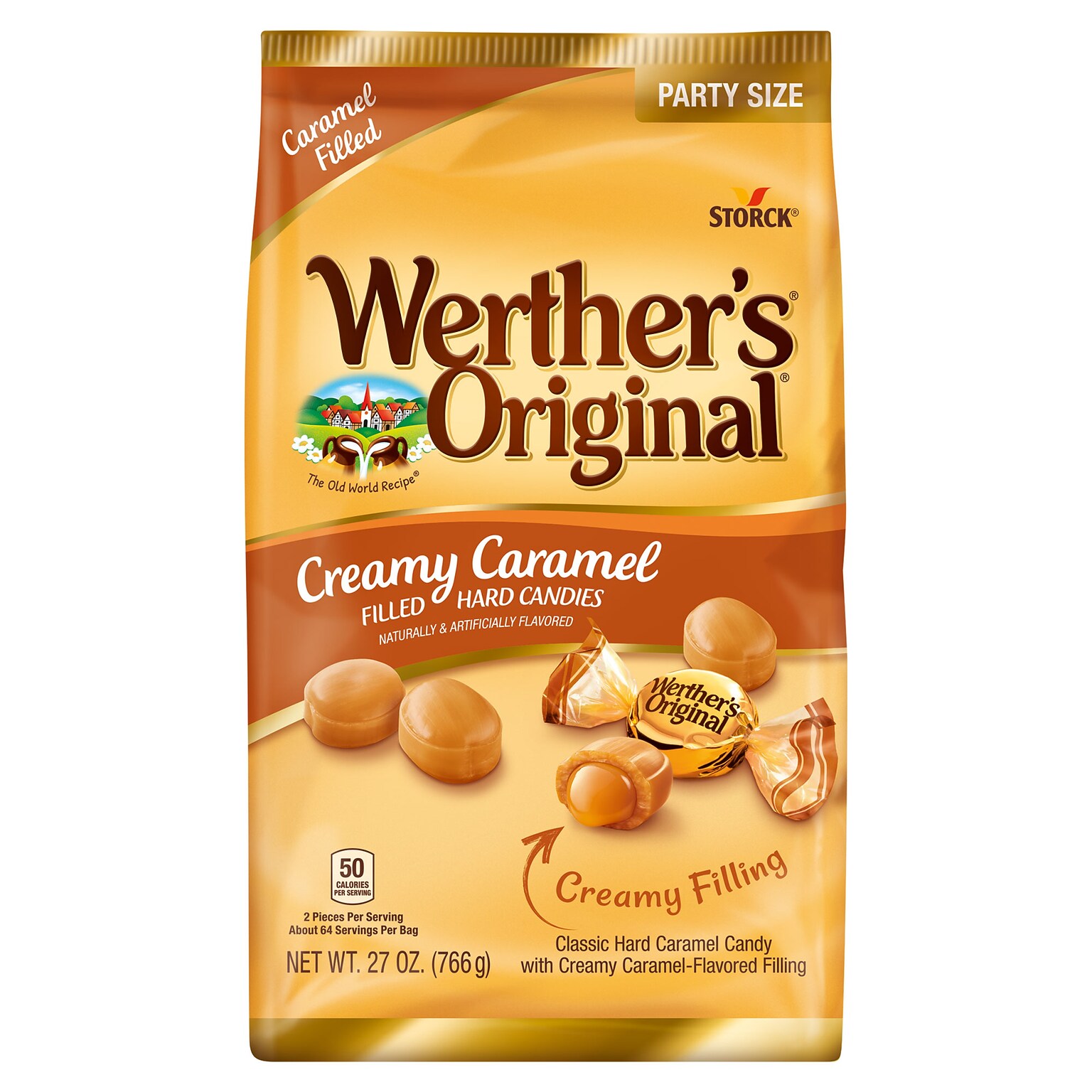 Werthers Original Creamy Caramel Filled Hard Candy, 27 oz., 128 Pieces (SUL46044)