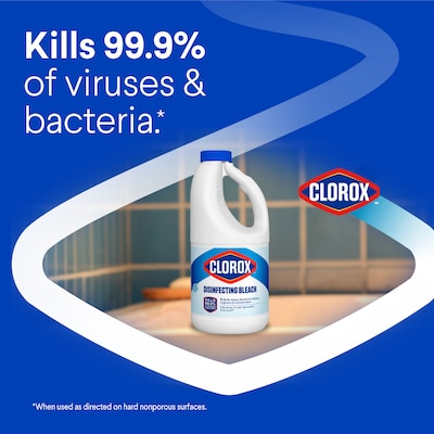 Clorox Antibacterial Disinfecting Bleach, HE Compatible, 43 fl. Oz. (32260)