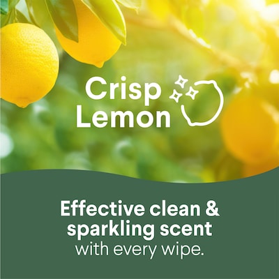 Clorox Disinfecting Wipes, Fresh and Crisp Lemon Scent, 75 Wipes/Container, 3/Pack (60379)