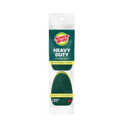 Scotch-Brite Heavy Duty Dishwand Refills, Green, 2/Pack (481-7-RSC)