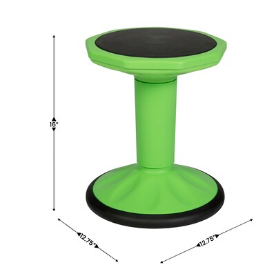 Flash Furniture Lucas Plastic Kids Wobble Stool, Green (BFT9001F16GRN)