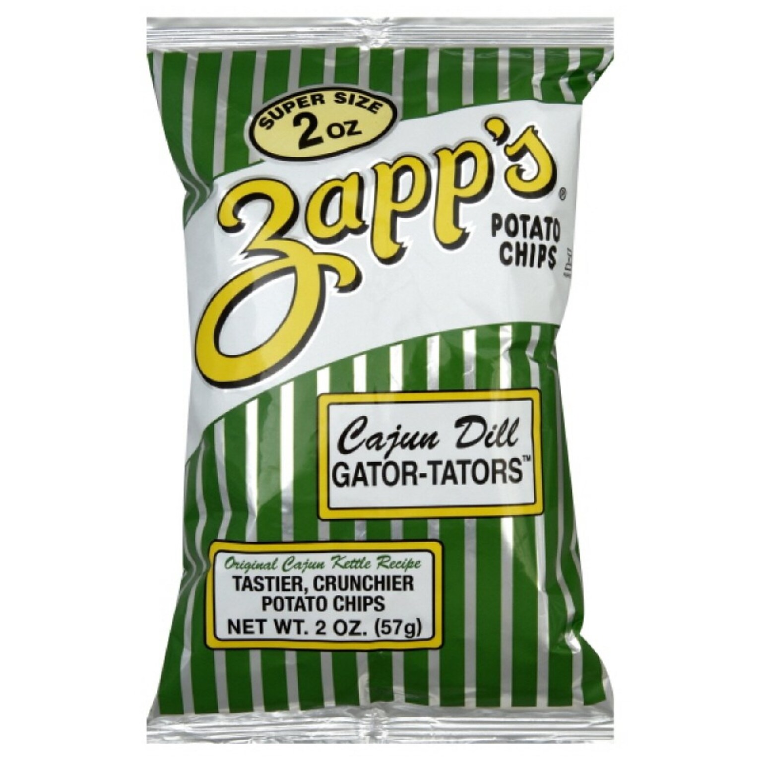 Zapps Gluten Free Cajun Dill Gator-Tator Kettle Style Potato Chips, 2 oz., 25/Box (220-02557)