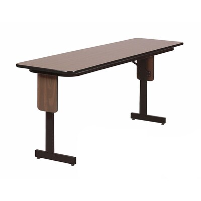 Correll 72-inch Laminate & Particle Board Top Seminar Folding Table, Walnut