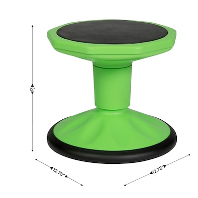 Flash Furniture Lucas Plastic Kids Wobble Stool, Green (BFT9001F12GRN)
