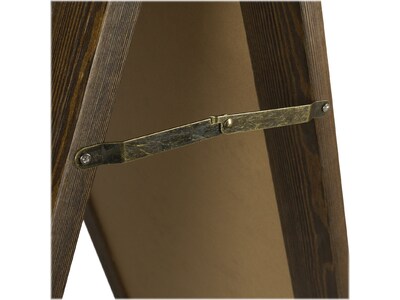 Excello Global Products Indoor/Outdoor A-Frame Sidewalk Sign, 22.8" x 40", Black/Brown (GPP-0001-S)