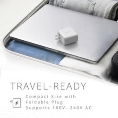 Kensington 70W 3-Port USB-C GaN Charger for Laptops & Mobile Devices, White (K38101NA)
