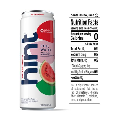 Hint Blackberry Flavored Purified Water, 12 fl. oz., 12 Cans/Pack (HINT-BBCAN-12)