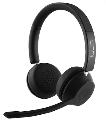 CODi Claro Bluetooth + Wireless Stereo Headset w/ Integrated AI-Powered ENC Microphone, Black  (A046