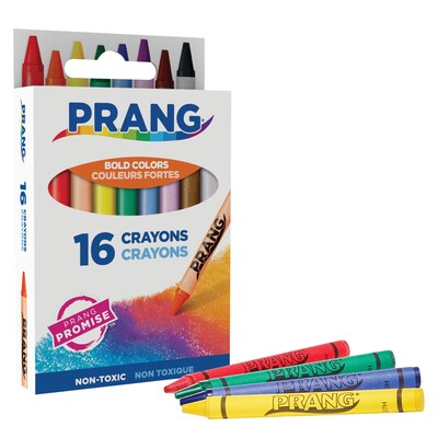 Prang Standard Crayons, Assorted Color, 16/Box (X00100)