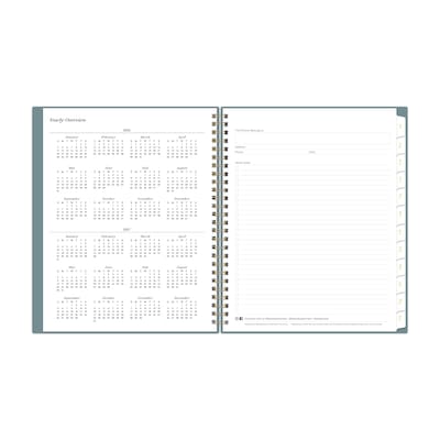 2026-2027 Blue Sky Sincerely Jules Swiss Daisy Marina 7" x 9" Academic Year Weekly & Monthly Planner, Plastic Cover (159090)