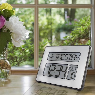 La Crosse Technology Atomic Wall/Table Clock, 7.5"H x 9.75"W x 1"D (C86279)