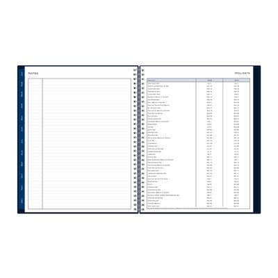 2026 Blue Sky Passages 8.5" x 11" Calendar Year Weekly & Monthly Planner, Faux Leather Cover, Navy (148659-26)