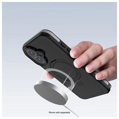 SaharaCase Oasis MagSafe Rugged Case for iPhone 16 Plus, Shock Absorbing, Scorpion Black (CP00666)