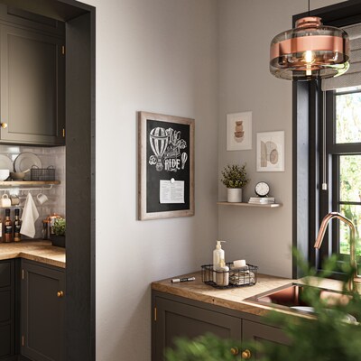 U Brands Chalkboard, Magnetic, 2' x 1.5', Wood Frame (4550U00-01)