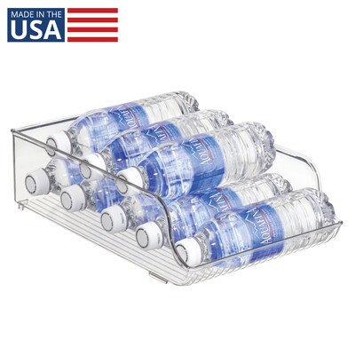 iDESIGN Plastic Stackable Water Bottle Holder, Clear (70036)