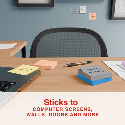Staples Ultra Sticky Notes, 3" x 3", Stardust Collection, 100 Sheets/Pad, 6 Pads/Pack (ST62883)