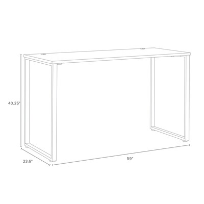 Hirsh Standing Height Computer and Office Desk, 60" x 24", Black/Gray Elm (23956)