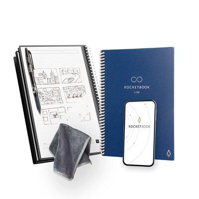 Rocketbook Core Smart Notebook, 6 x 8.8, Navy (CREXDT-ENAM-NVY-01)