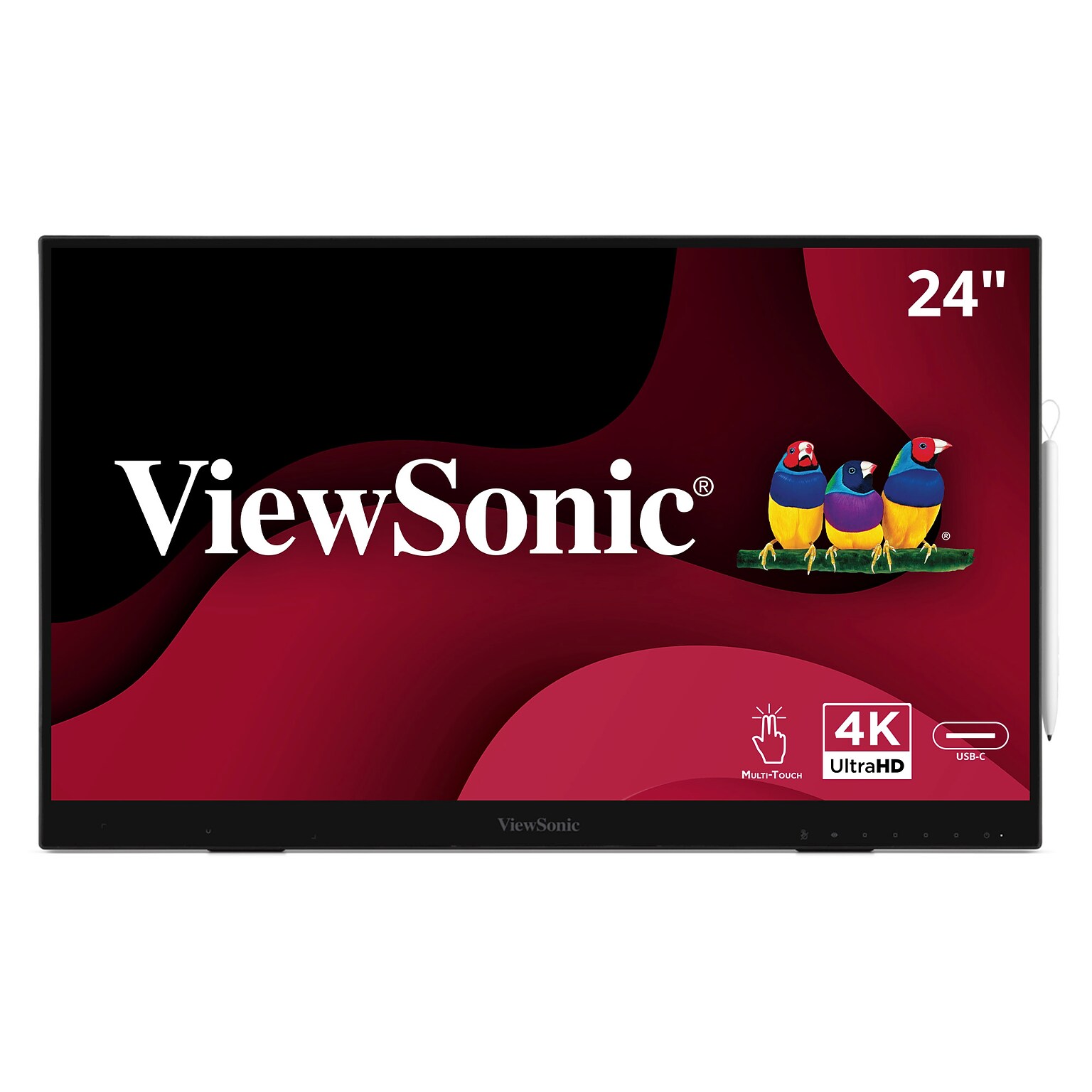 ViewSonic myPodium 24 4K UHD 60Hz LED Touchscreen Monitor, Built-In Speaker, Active Stylus Included (ID2456-4K)