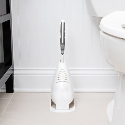 Libman Premium Angled Toilet Bowl Brush & Caddy, 4/Carton (1022)