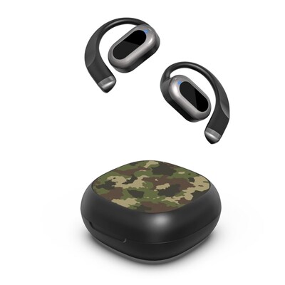 MyBat Design Lab Open Ear Bluetooth Earbuds, Black And Camouflage Print (BTG003001)